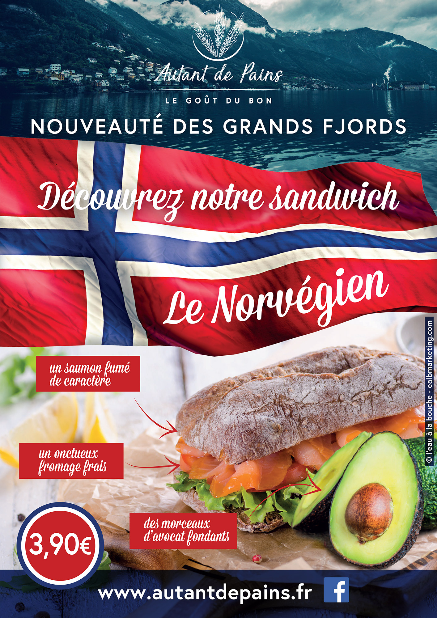 Affiche Offre Sandwich Norvégien
